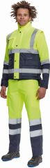 HELLIN HI-VIS zimní vesta žlutá/tmavě modrá