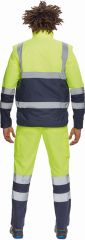 HELLIN HI-VIS zimní vesta žlutá/tmavě modrá