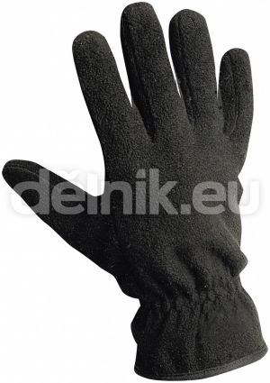 MYNAH zimní fleece pracovní rukavice - černé
