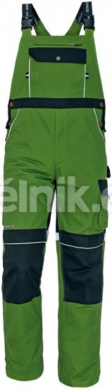 STANMORE GREEN pracovní kalhoty s laclem zelené