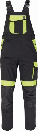 MAX VIVO kalhoty s laclem černá/žlutá