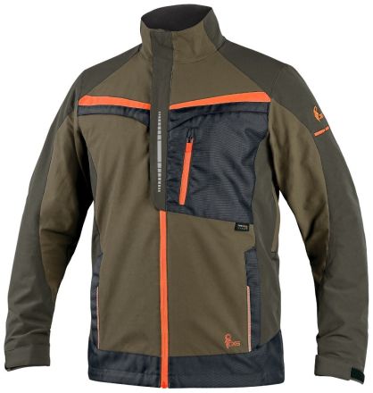 NAOS blůza pánská zeleno-zelená, HV oranžové doplňky