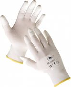 LARK ECO HS-04-010 pracovní rukavice PE/PU prsty bílé