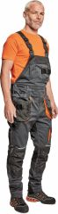 EMERTON+ kalhoty s laclem antracit/oranž