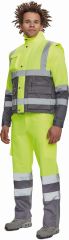 HELLIN HI-VIS zimní vesta žlutá/šedá