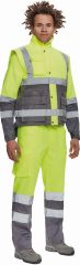 HELLIN HI-VIS zimní vesta žlutá/šedá