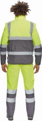 HELLIN HI-VIS zimní vesta žlutá/šedá