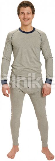 LION tričko s dlouhým rukávem šedé