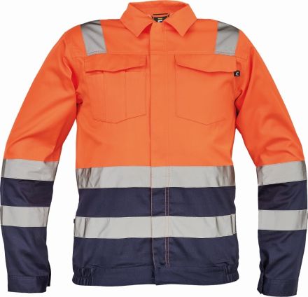 VALENCIA HI-VIS bunda oranžová/tmavě modrá