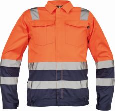 VALENCIA HI-VIS bunda oranžová/tmavě modrá