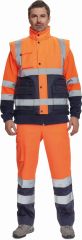HELLIN HI-VIS zimní vesta oranžová/tmavě modrá