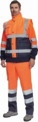 HELLIN HI-VIS zimní vesta oranžová/tmavě modrá