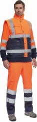 HELLIN HI-VIS zimní vesta oranžová/tmavě modrá