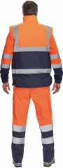 HELLIN HI-VIS zimní vesta oranžová/tmavě modrá
