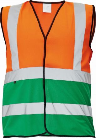 LYNX DUO vesta oranžová/zelená