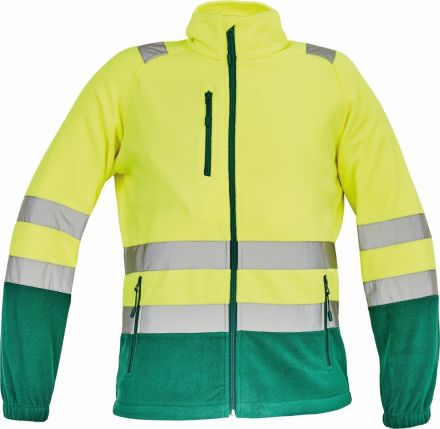 SEVILLA HI-VIS fleecová bunda žlutá/zelená
