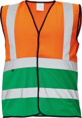 LYNX DUO vesta oranžová/zelená