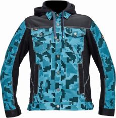 NEURUM CAMOUFLAGE bunda s kapucí petrolejová