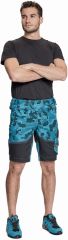 NEURUM CAMOUFLAGE šortky petrolejová