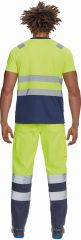 BURGOS HI-VIS kalhoty žlutá/tmavě modrá