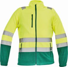 SEVILLA HI-VIS fleecová bunda žlutá/zelená