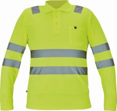LUGO HI-VIS polokošile s dlouhým rukávem žlutá