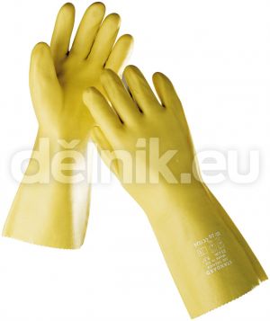 STANDARD Pracovní rukavice 35cm PVC - žluté