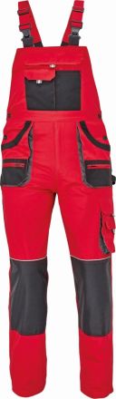 HANS kalhoty s laclem červená/antracit