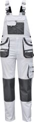 CARL BE-01-004 kalhoty s laclem bílá/šedá