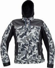 NEURUM CAMOUFLAGE bunda s kapucí antracit