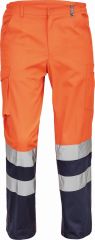 BURGOS HI-VIS kalhoty oranžová/tmavě modrá