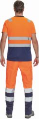 BURGOS HI-VIS kalhoty oranžová/tmavě modrá