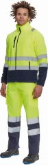 SEVILLA HI-VIS fleecová bunda žlutá/tmavě modrá