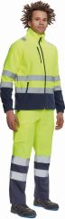 SEVILLA HI-VIS fleecová bunda žlutá/tmavě modrá