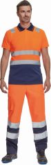 CADIZ HI-VIS polokošile oranžová/tmavě modrá