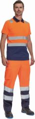 CADIZ HI-VIS polokošile oranžová/tmavě modrá