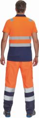 CADIZ HI-VIS polokošile oranžová/tmavě modrá