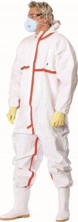 CHEMSAFE 400 kombinéza bílá/červená