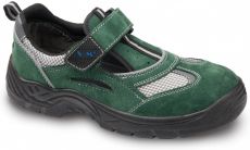 AMSTERDAM 2865-S1 sandál bezpečnostní - kožený v kombinaci s textilemzelené