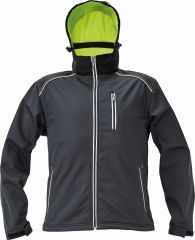 KNOXFIELD softshellová bunda antracit/žlutá