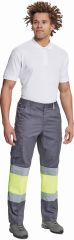 BILBAO HI-VIS kalhoty šedá/žlutá