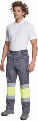 BILBAO HI-VIS kalhoty šedá/žlutá