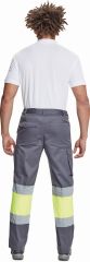 BILBAO HI-VIS kalhoty šedá/žlutá