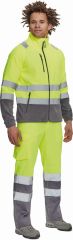 SEVILLA HI-VIS fleecová bunda žlutá/šedá