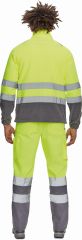 SEVILLA HI-VIS fleecová bunda žlutá/šedá