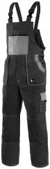 CXS LUXY ROBIN monterkové kalhoty s laclem - černo-šedé