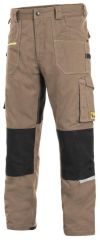 STRETCH montérkové kalhoty - béžová/černá