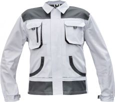 CARL BE-01-002 bunda bílá/šedá