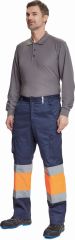 BILBAO HI-VIS kalhoty tmavě modrá/oranžová
