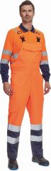 LORCA HI-VIS kalhoty s laclem oranžová/tmavě modrá